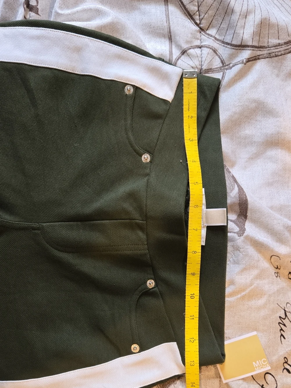 Michael Kors Green Pants with White Side Stripes Xs